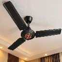 Modern Black Ceiling Fan with Copper Accent.webp