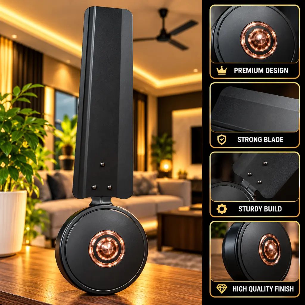 Premium Black Fan Blade Showcase.webp
