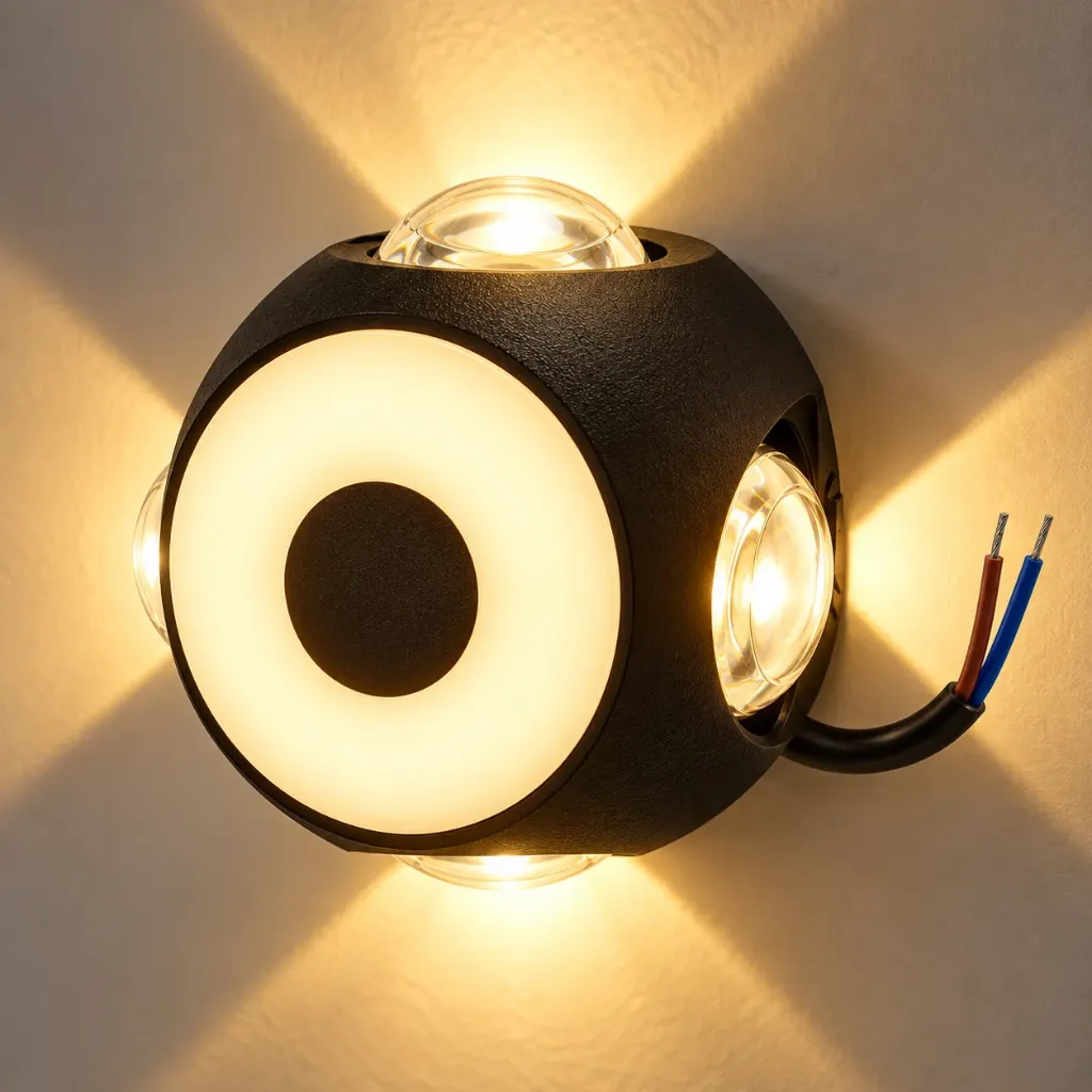 4-Way Outdoor Wall Light – Warm White LED