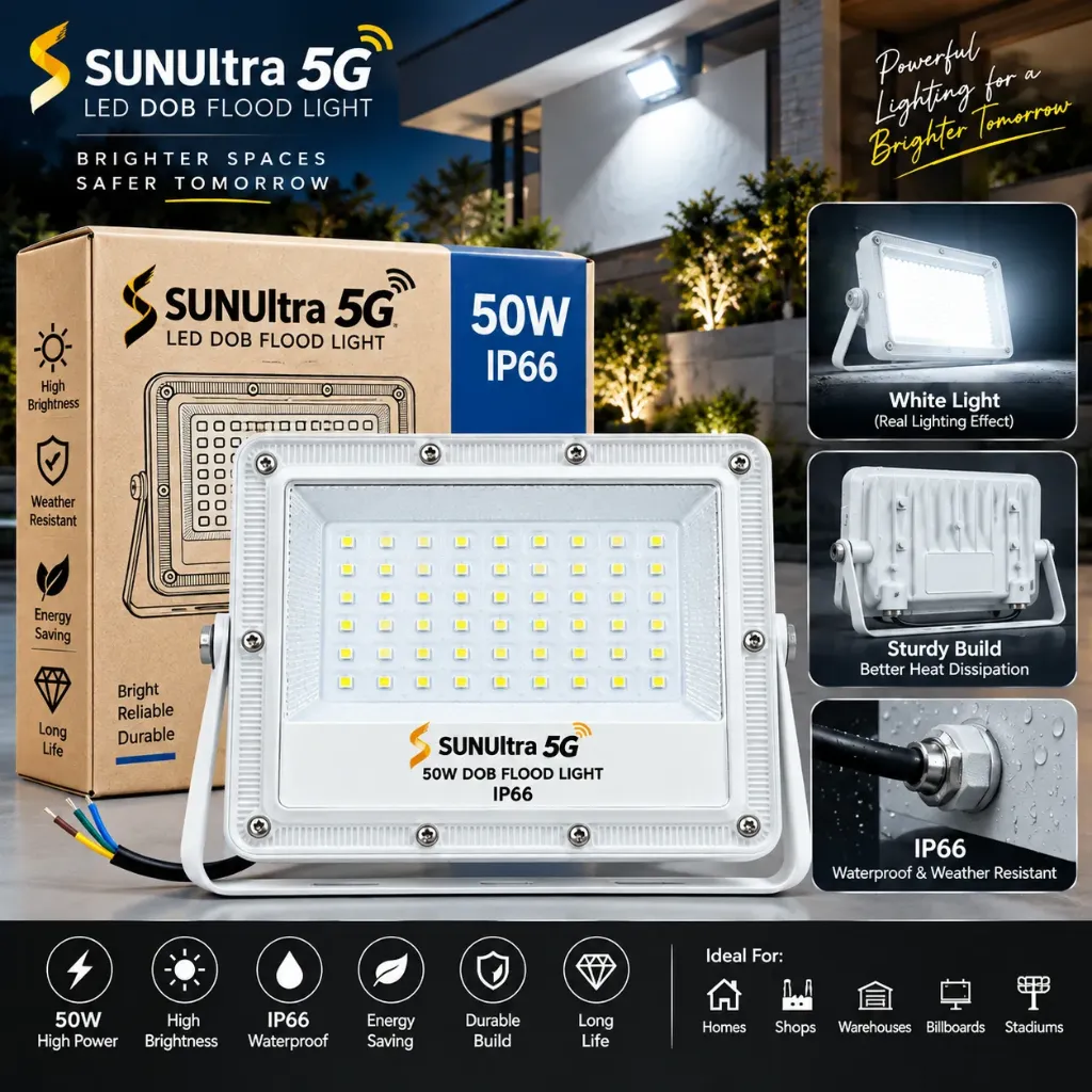 SUNUltra 5G 50W LED Flood Light – Pack of 2