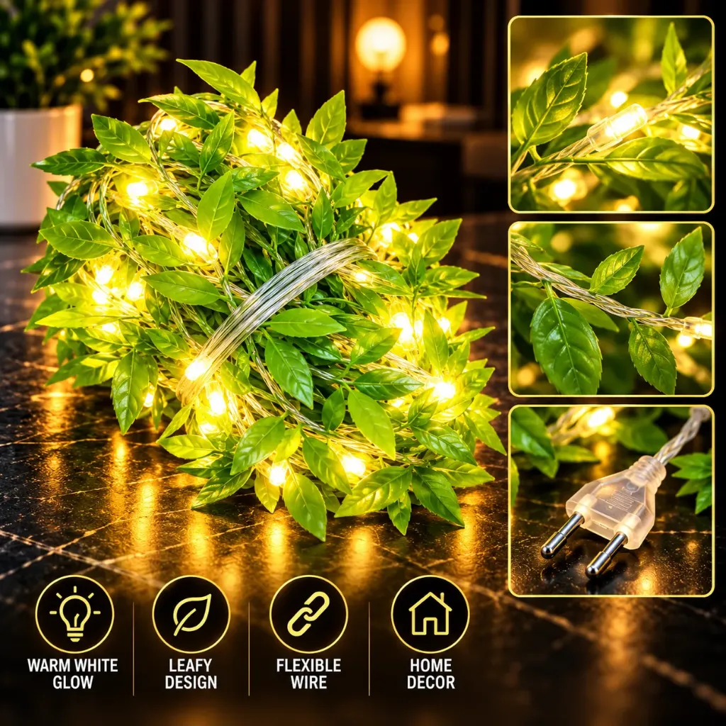 Green Leaf LED String Light – Pack of 5