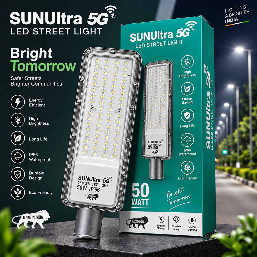 SUNUltra 5G 50W LED Street Light | Pack of 2